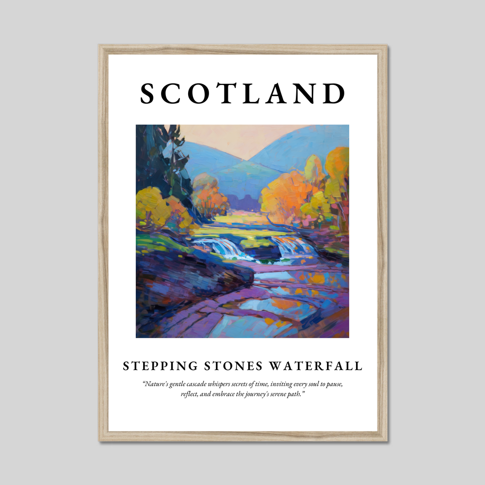 Poster in a natural frame with the word Scotland