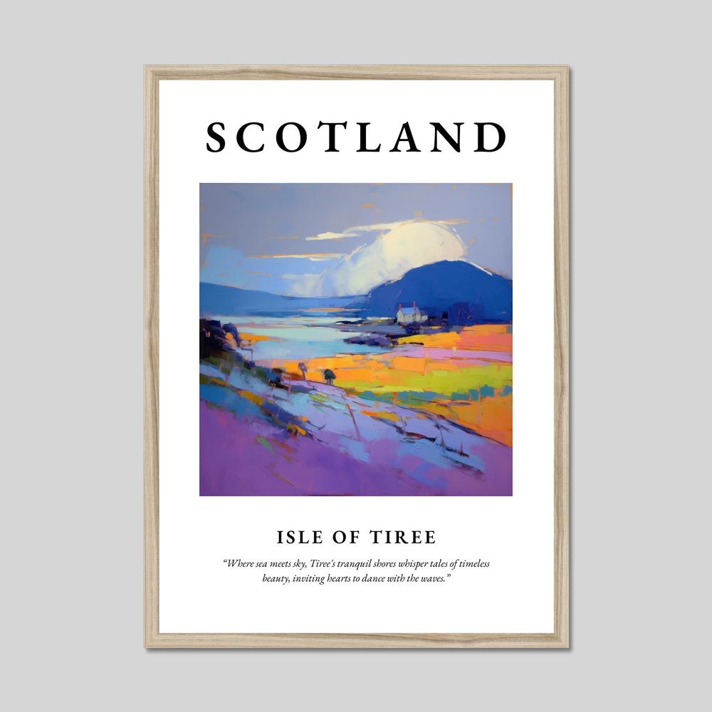 Poster in a natural frame with the word Scotland