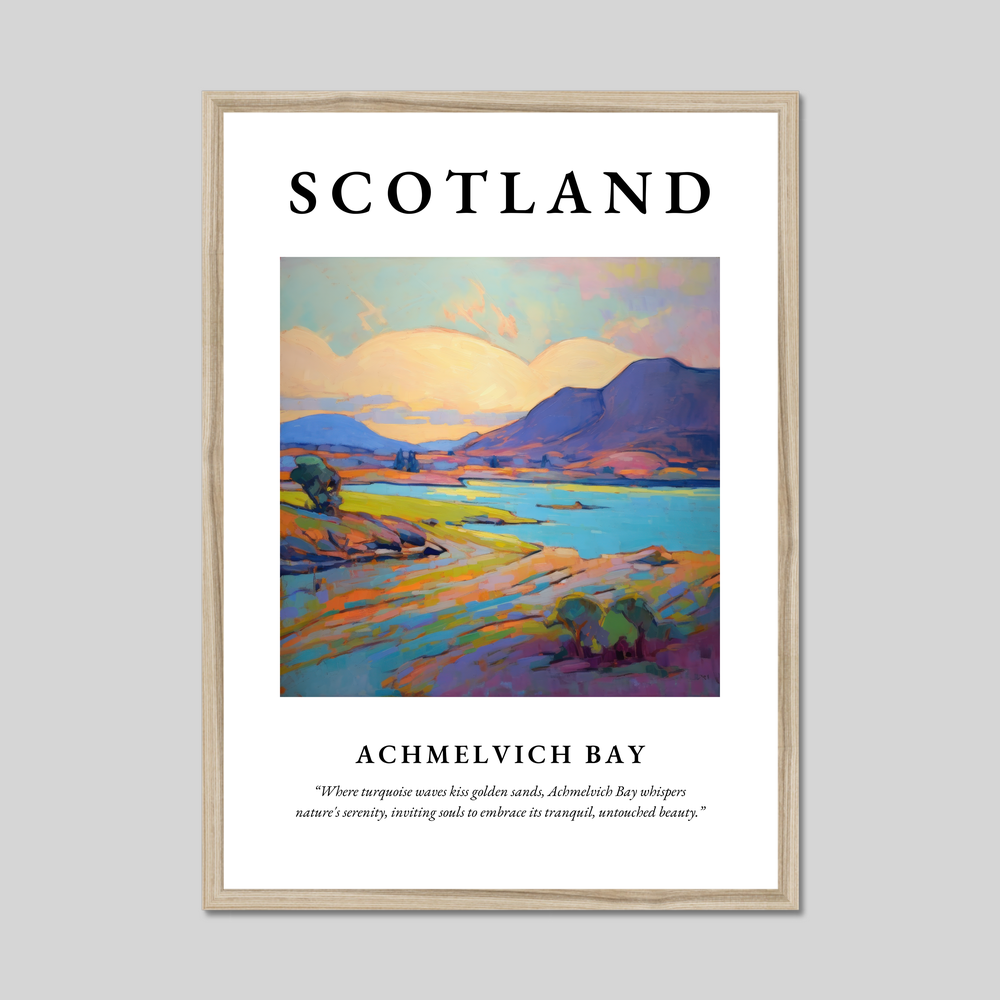 Poster in a natural frame with the word Scotland