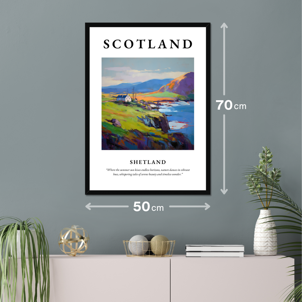 Poster of Shetland hanging on a wall