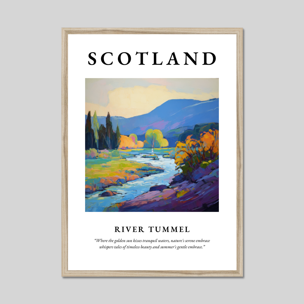 Poster in a natural frame with the word Scotland