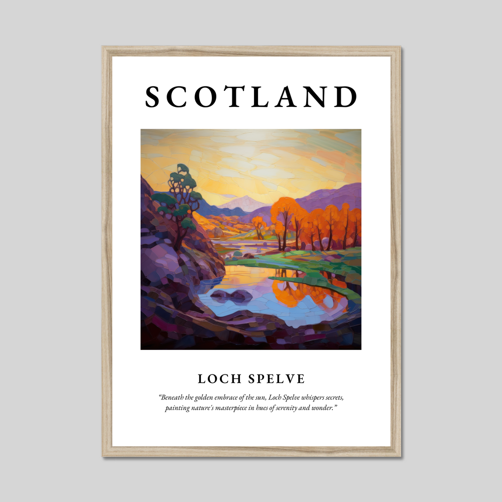 Poster in a natural frame with the word Scotland