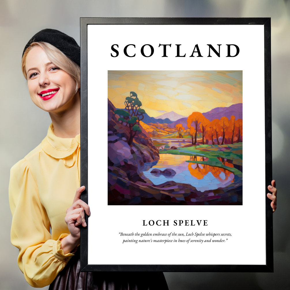 Person holding a poster of Loch Spelve