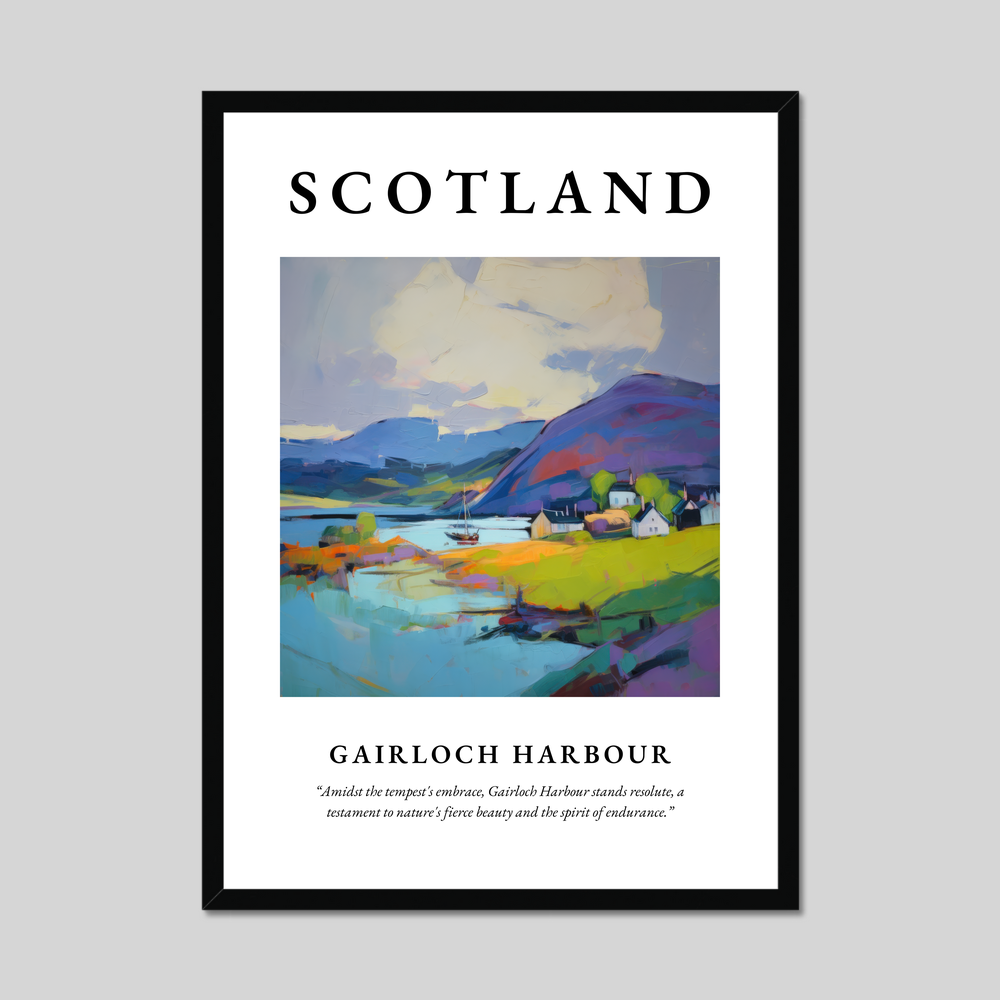 Poster of Gairloch Harbour, Scotland.