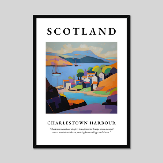 Poster of Charlestown Harbour, Scotland.