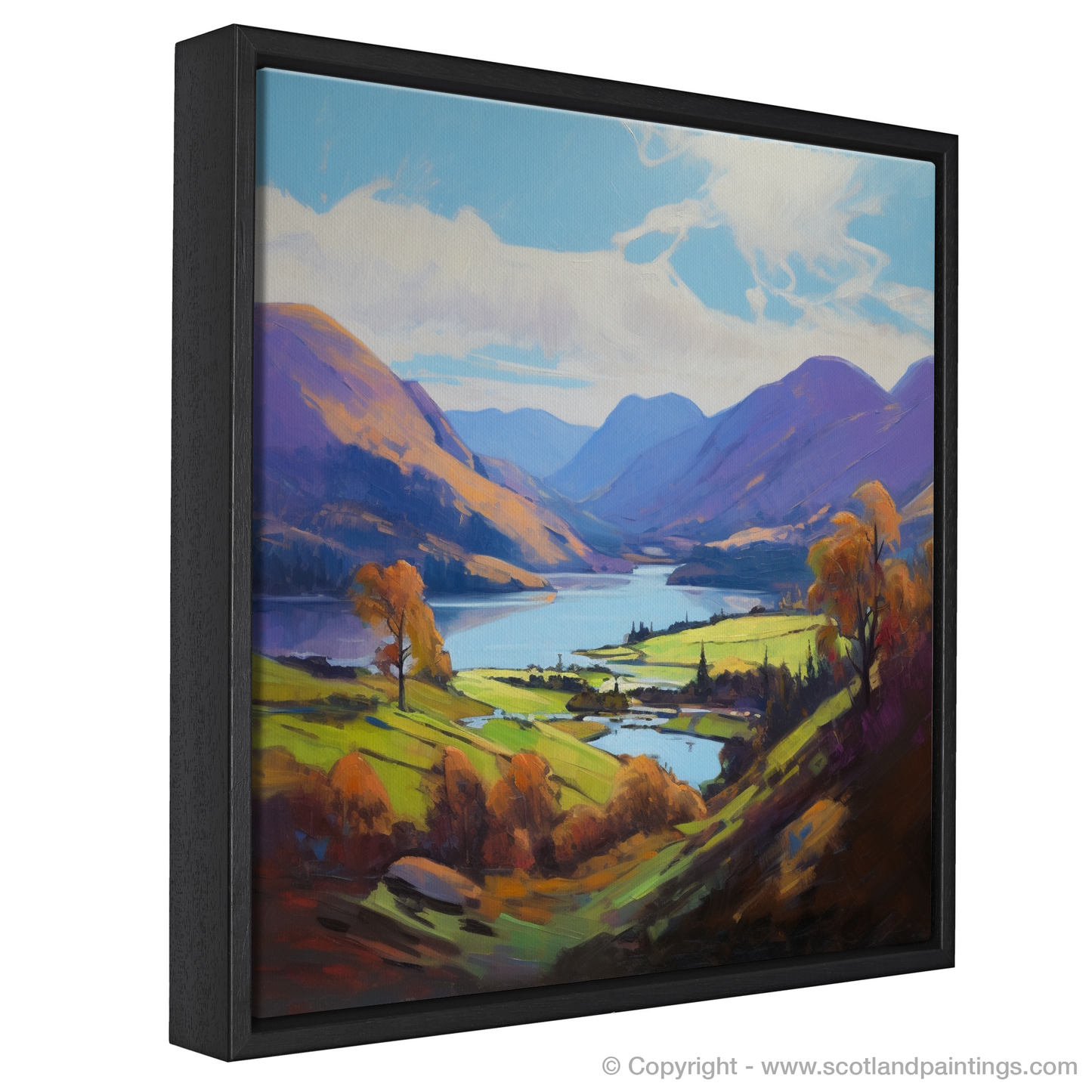 Highland Serenity: A Naive Art Homage to Loch Shiel