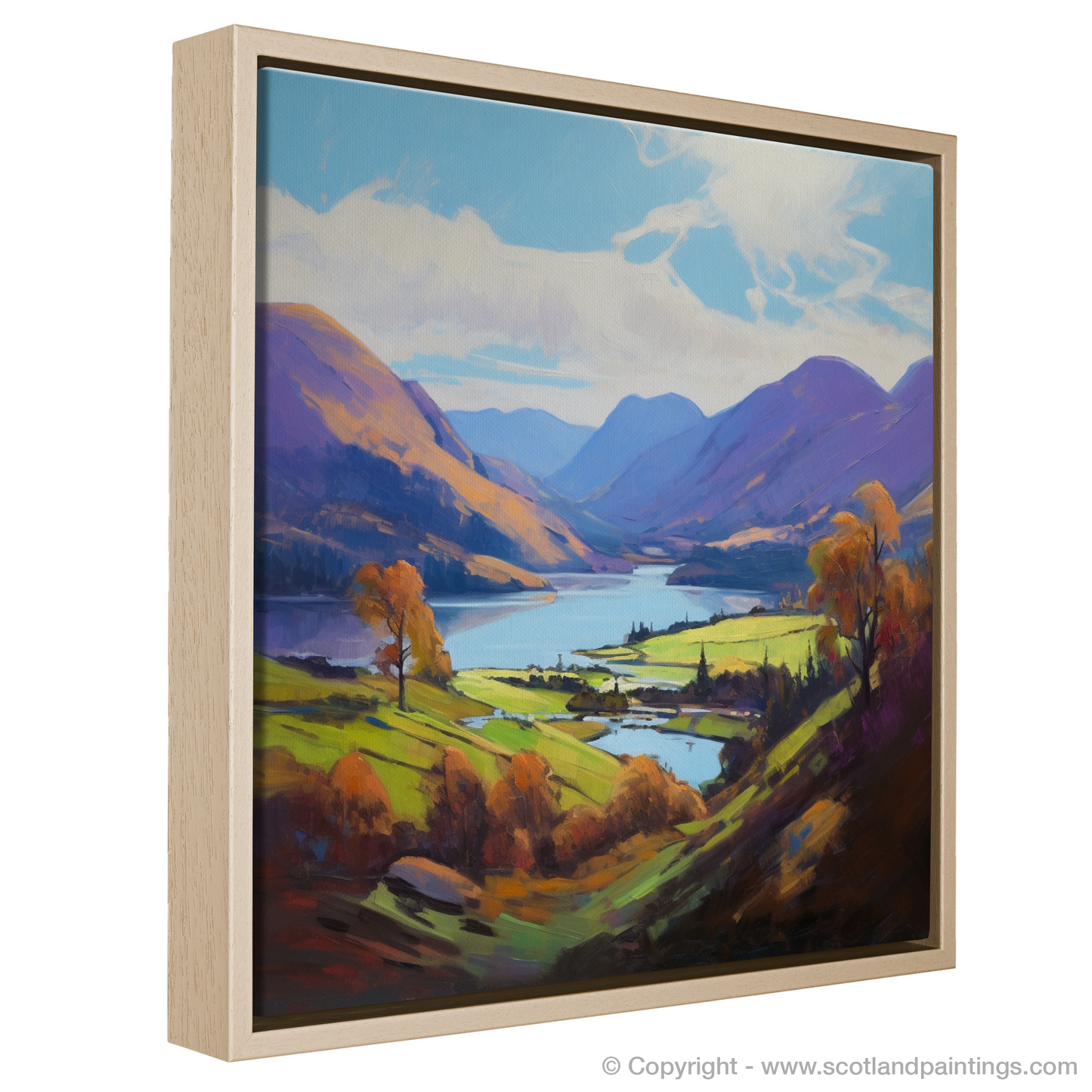 Highland Serenity: A Naive Art Homage to Loch Shiel