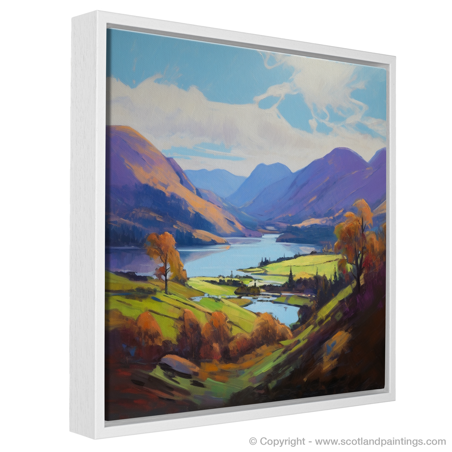 Highland Serenity: A Naive Art Homage to Loch Shiel