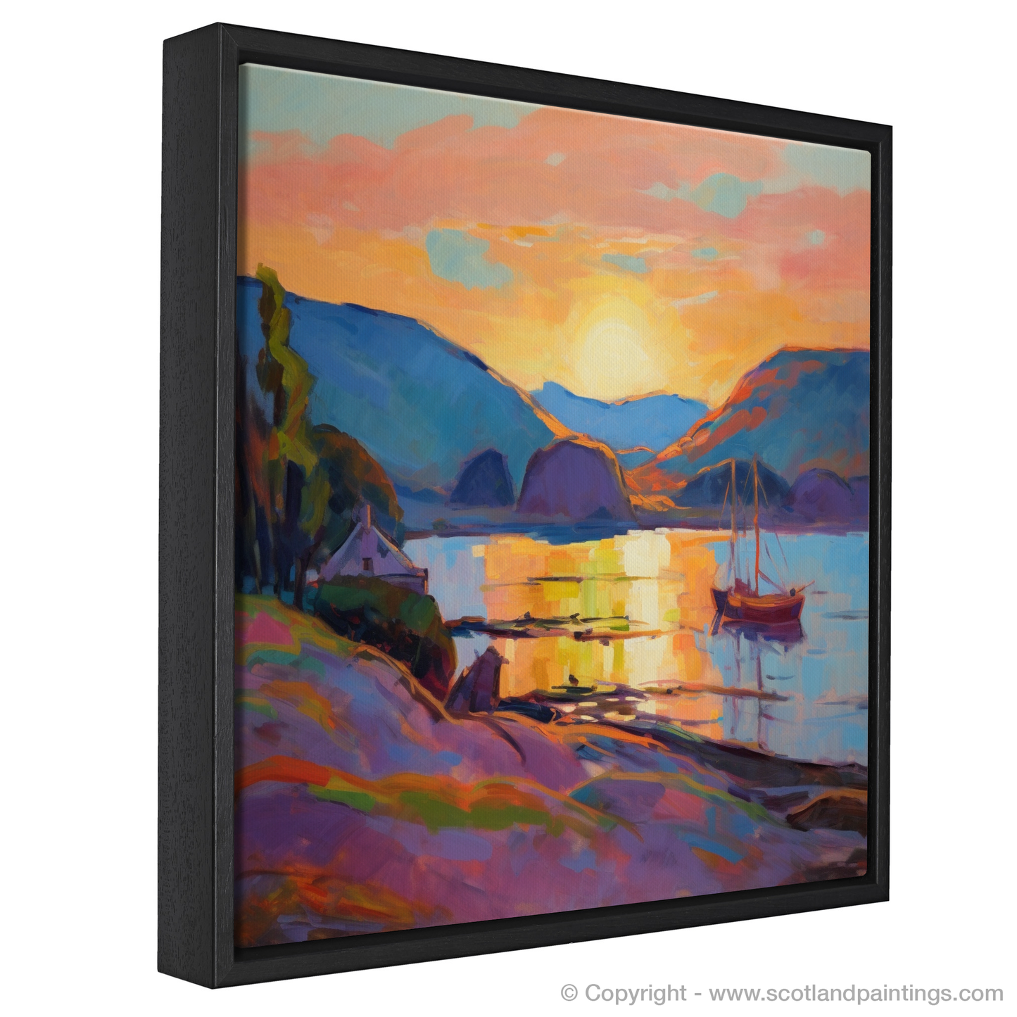 Balmaha Harbour at Sunset: A Fauvist Masterpiece