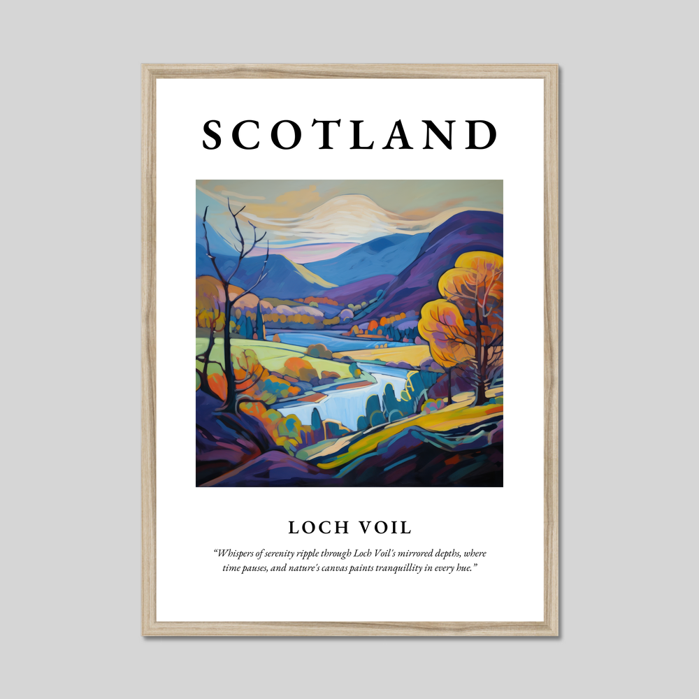 Poster in a natural frame with the word Scotland