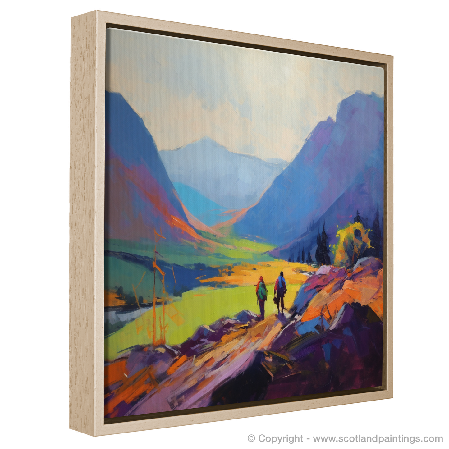 Highland Wanderers: An Abstract Impressionist Journey through Glencoe