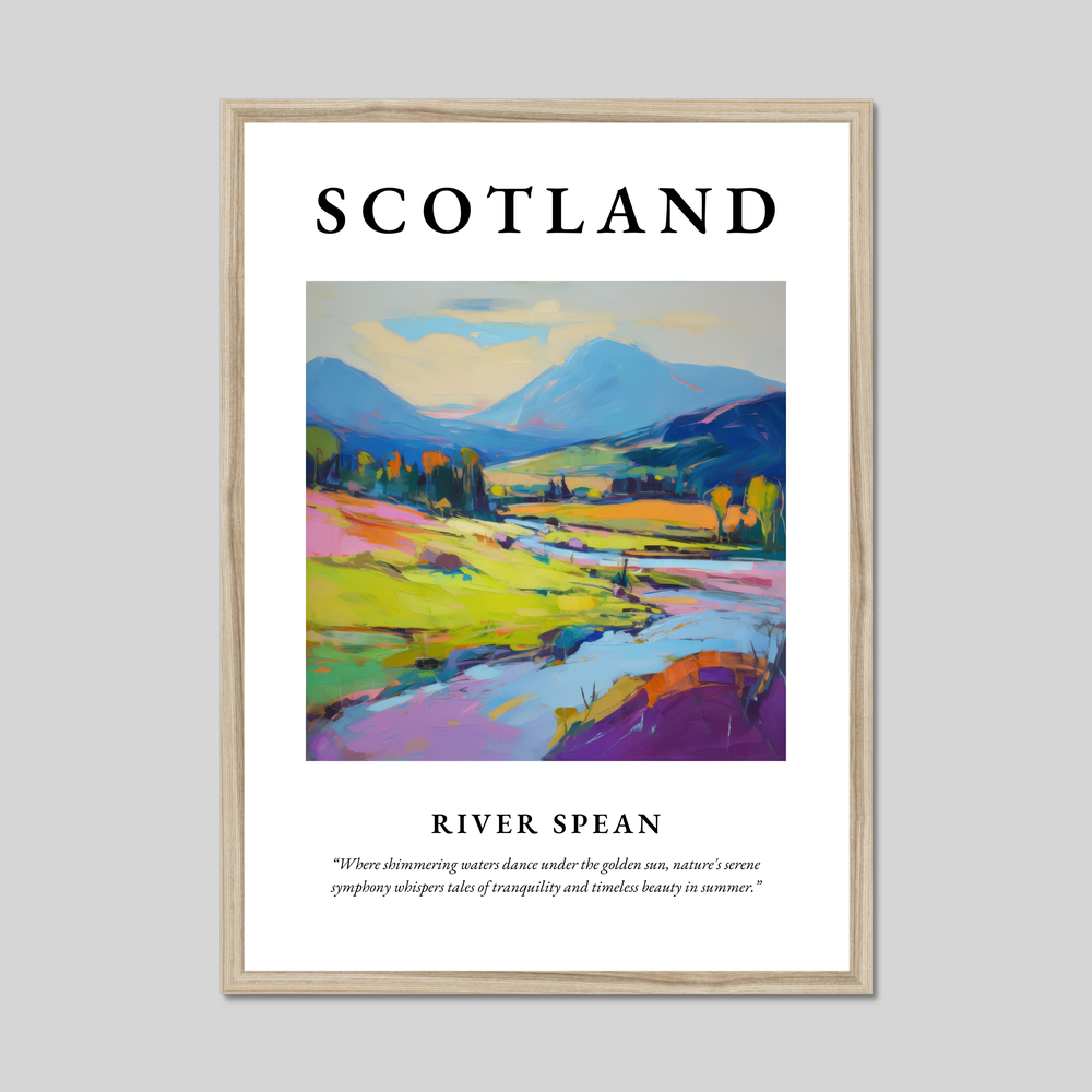 Poster in a natural frame with the word Scotland