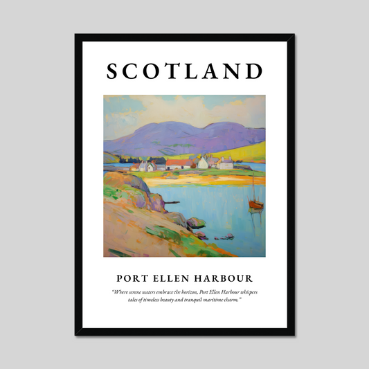 Poster of Port Ellen Harbour, Scotland.