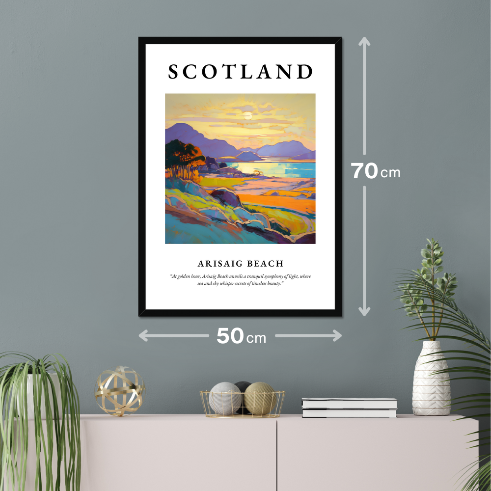 Poster of Arisaig Beach hanging on a wall