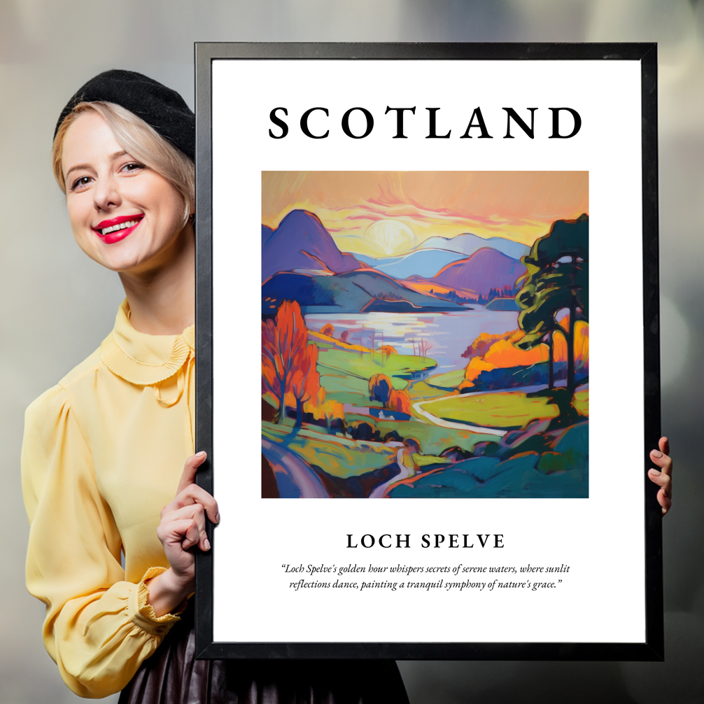 Person holding a poster of Loch Spelve