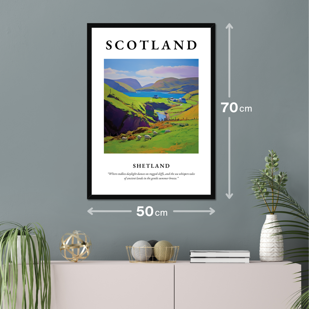 Poster of Shetland hanging on a wall