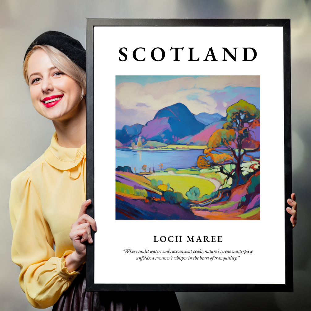 Person holding a poster of Loch Maree