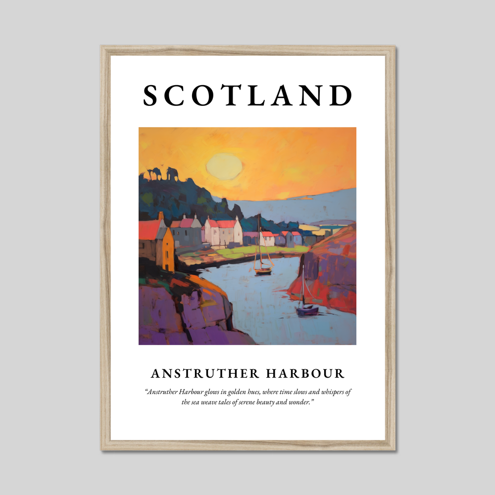 Poster in a natural frame with the word Scotland