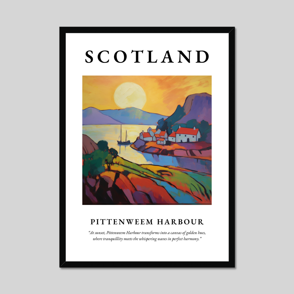 Poster of Pittenweem Harbour, Scotland.