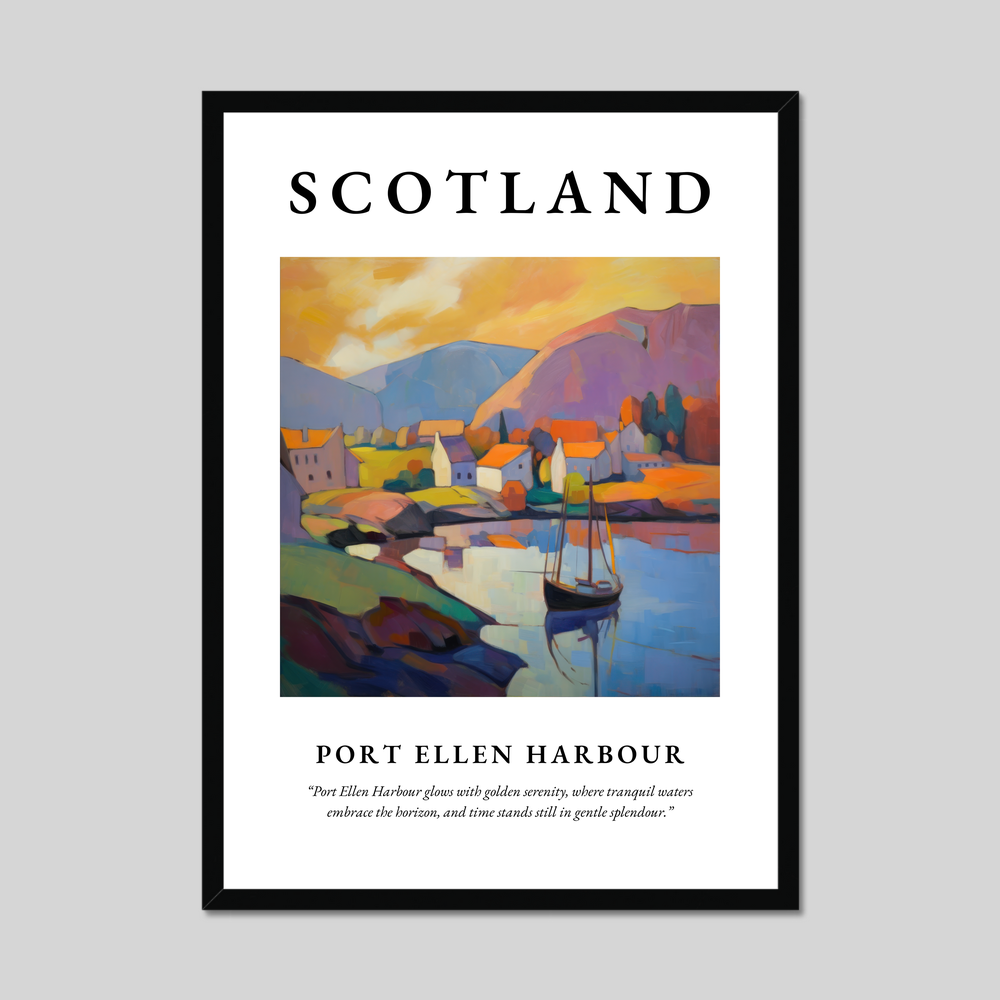 Poster of Port Ellen Harbour, Scotland.