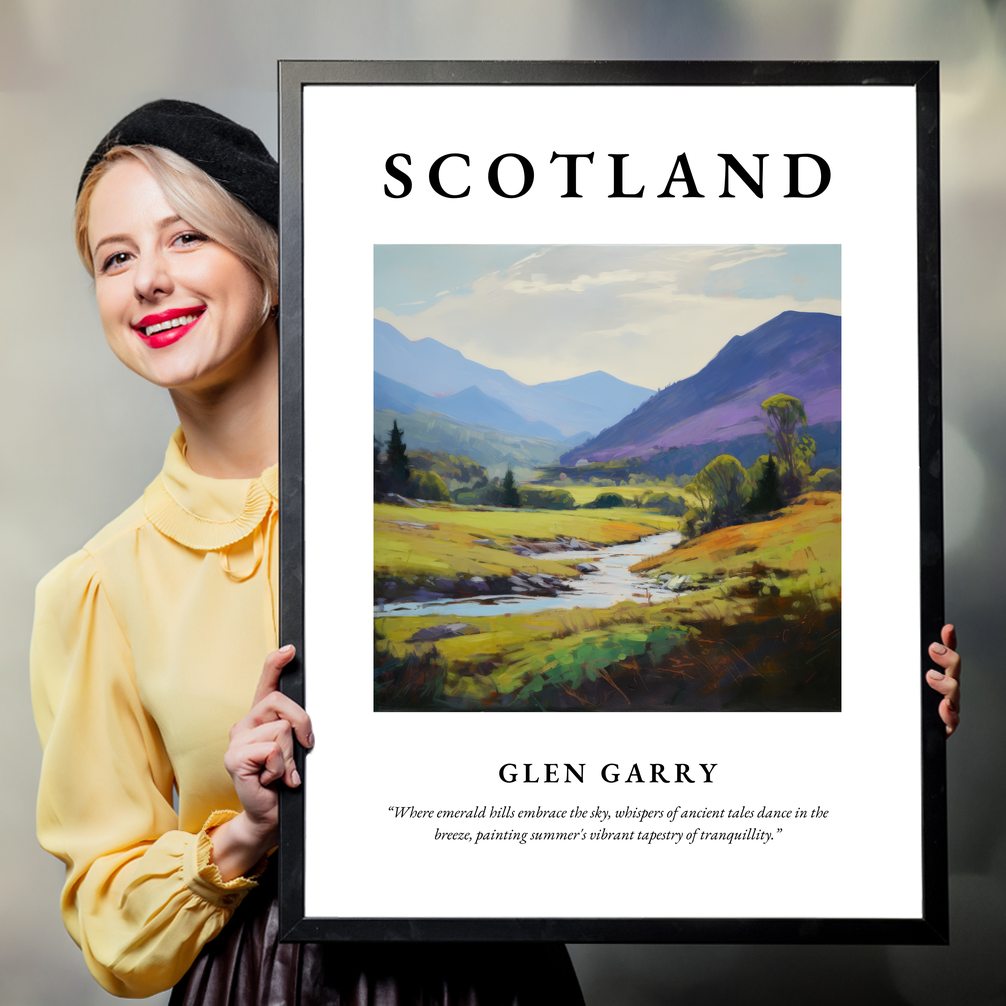 Person holding a poster of Glen Garry