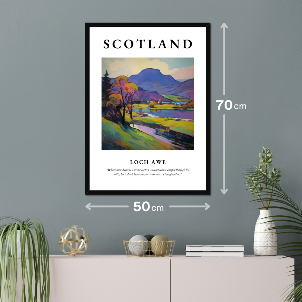 Poster of Loch Awe hanging on a wall