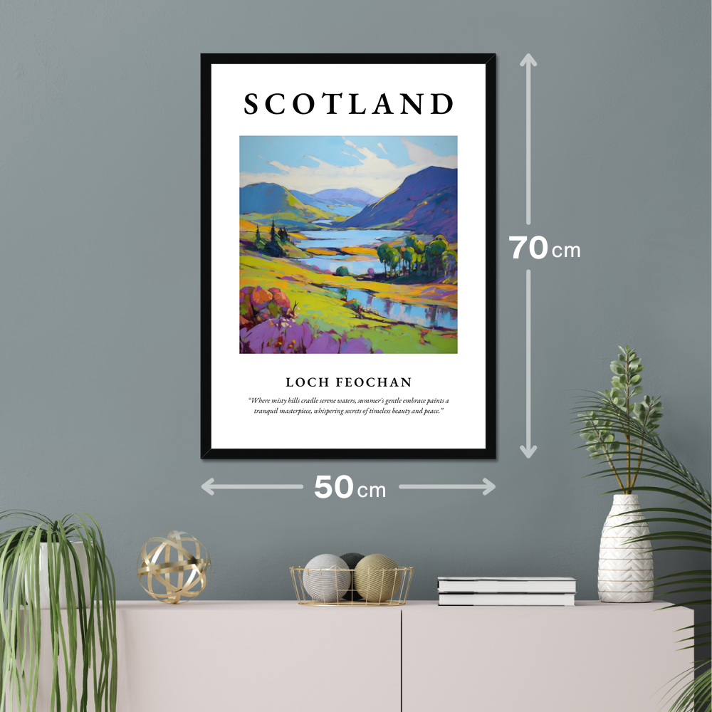 Poster of Loch Feochan hanging on a wall