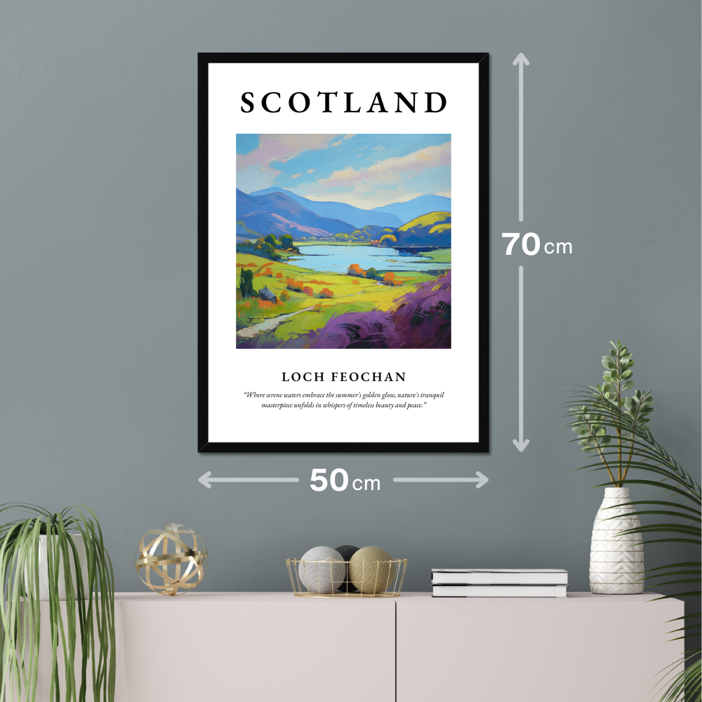 Poster of Loch Feochan hanging on a wall