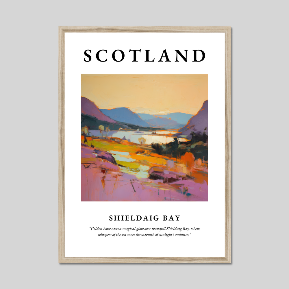 Poster in a natural frame with the word Scotland