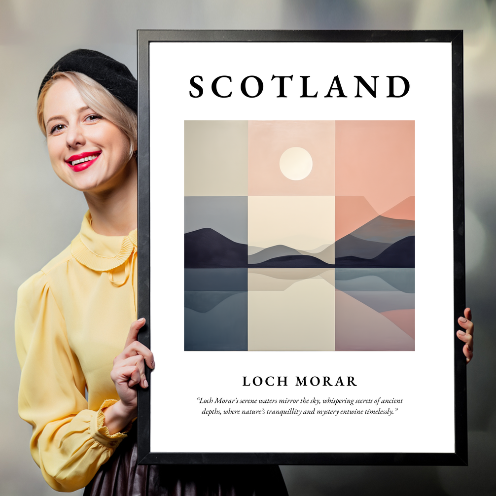 Person holding a poster of Loch Morar