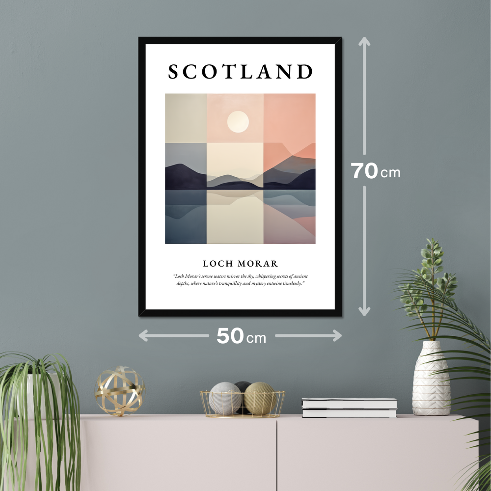 Poster of Loch Morar hanging on a wall