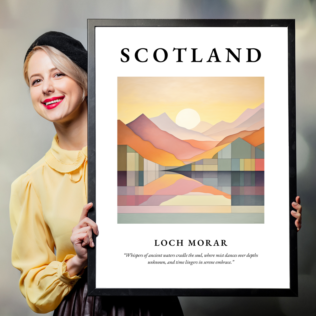 Person holding a poster of Loch Morar