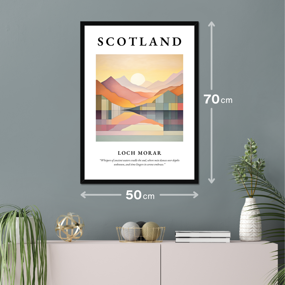 Poster of Loch Morar hanging on a wall