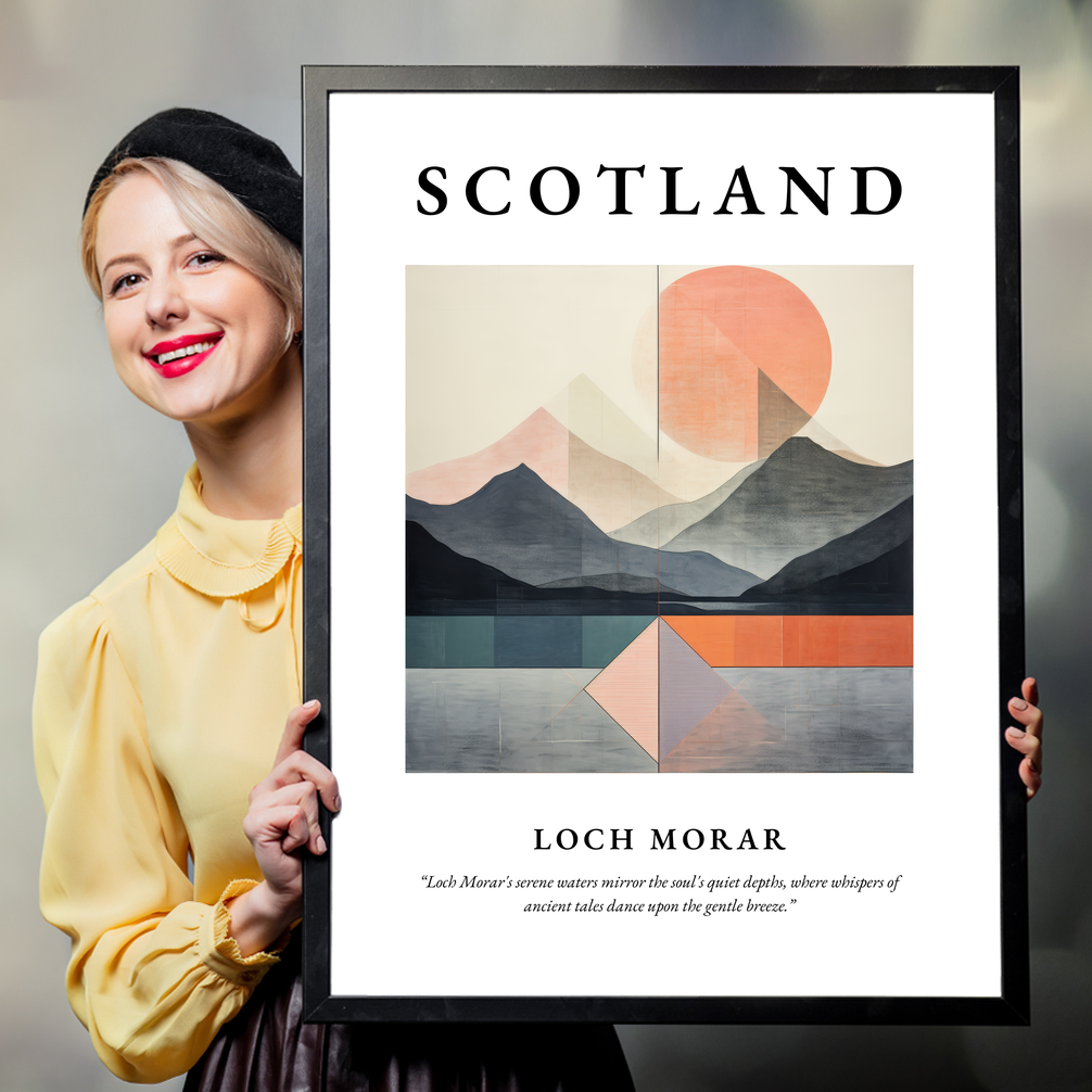 Person holding a poster of Loch Morar