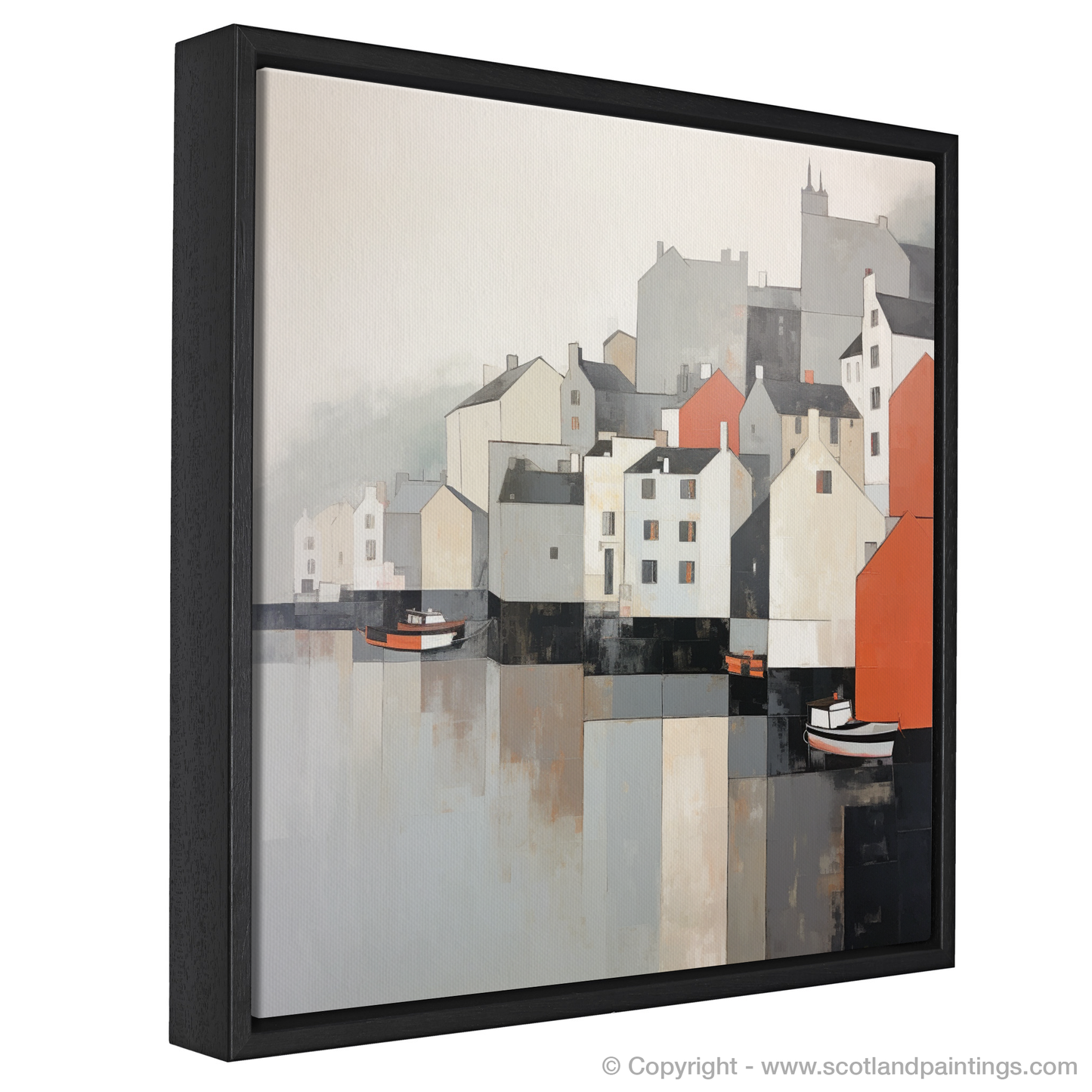 Portree Harbour Reimagined: A Study in Minimalist Serenity