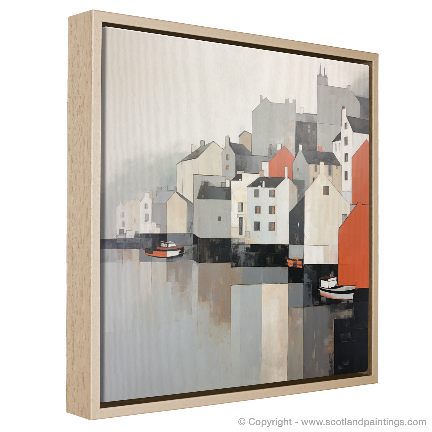 Portree Harbour Reimagined: A Study in Minimalist Serenity