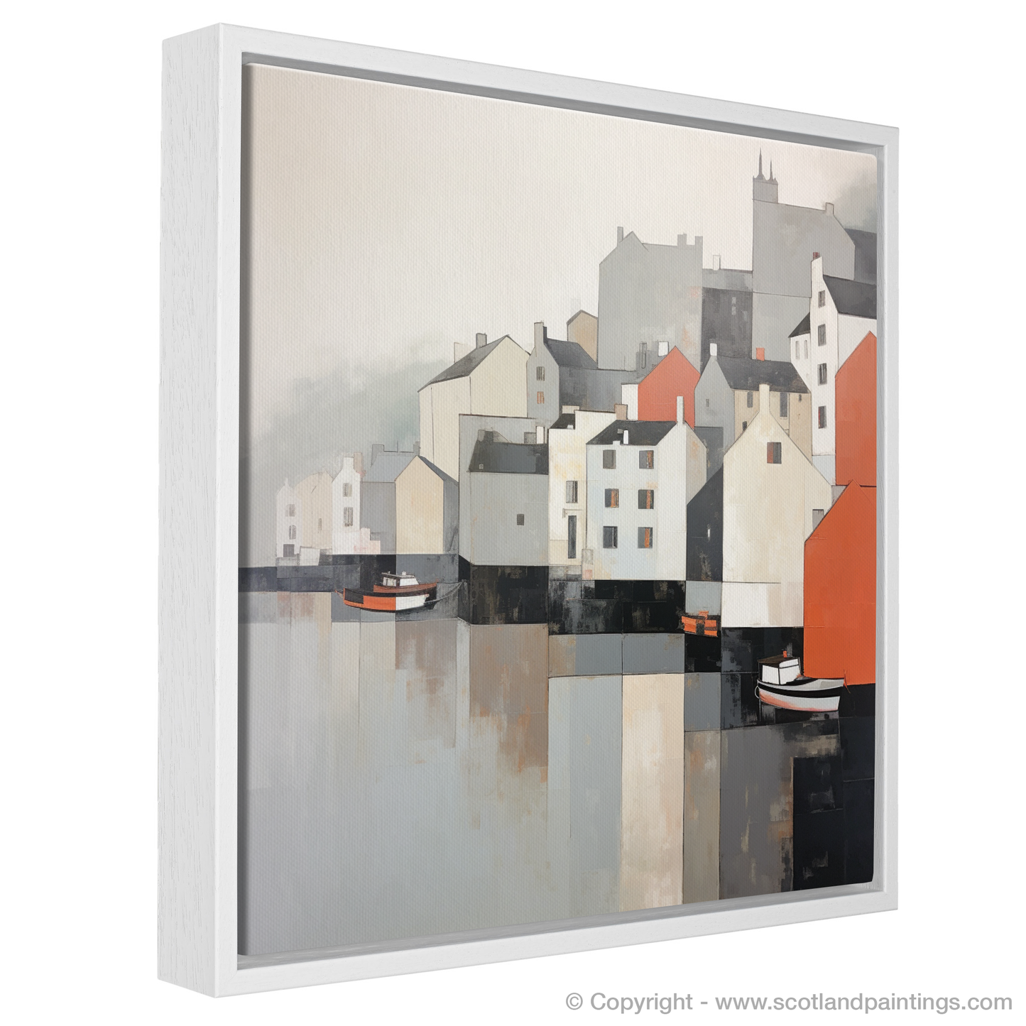 Portree Harbour Reimagined: A Study in Minimalist Serenity