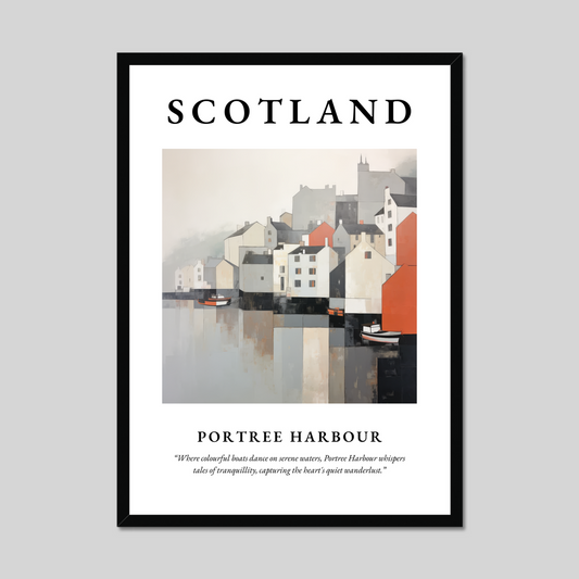 Poster of Portree Harbour, Scotland.