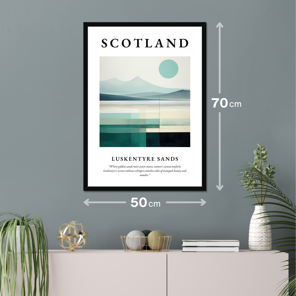 Poster of Luskentyre Sands hanging on a wall