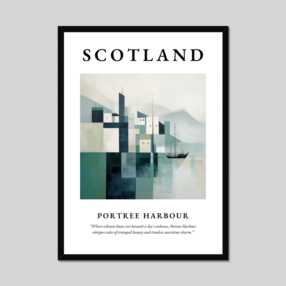 Poster of Portree Harbour, Scotland.