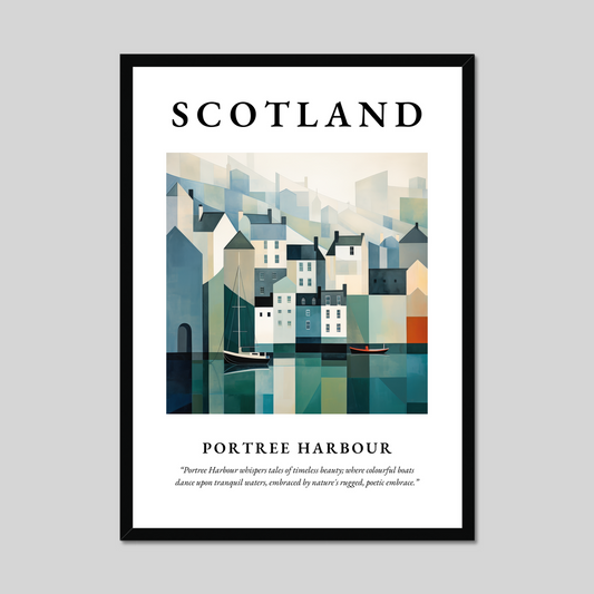 Poster of Portree Harbour, Scotland.