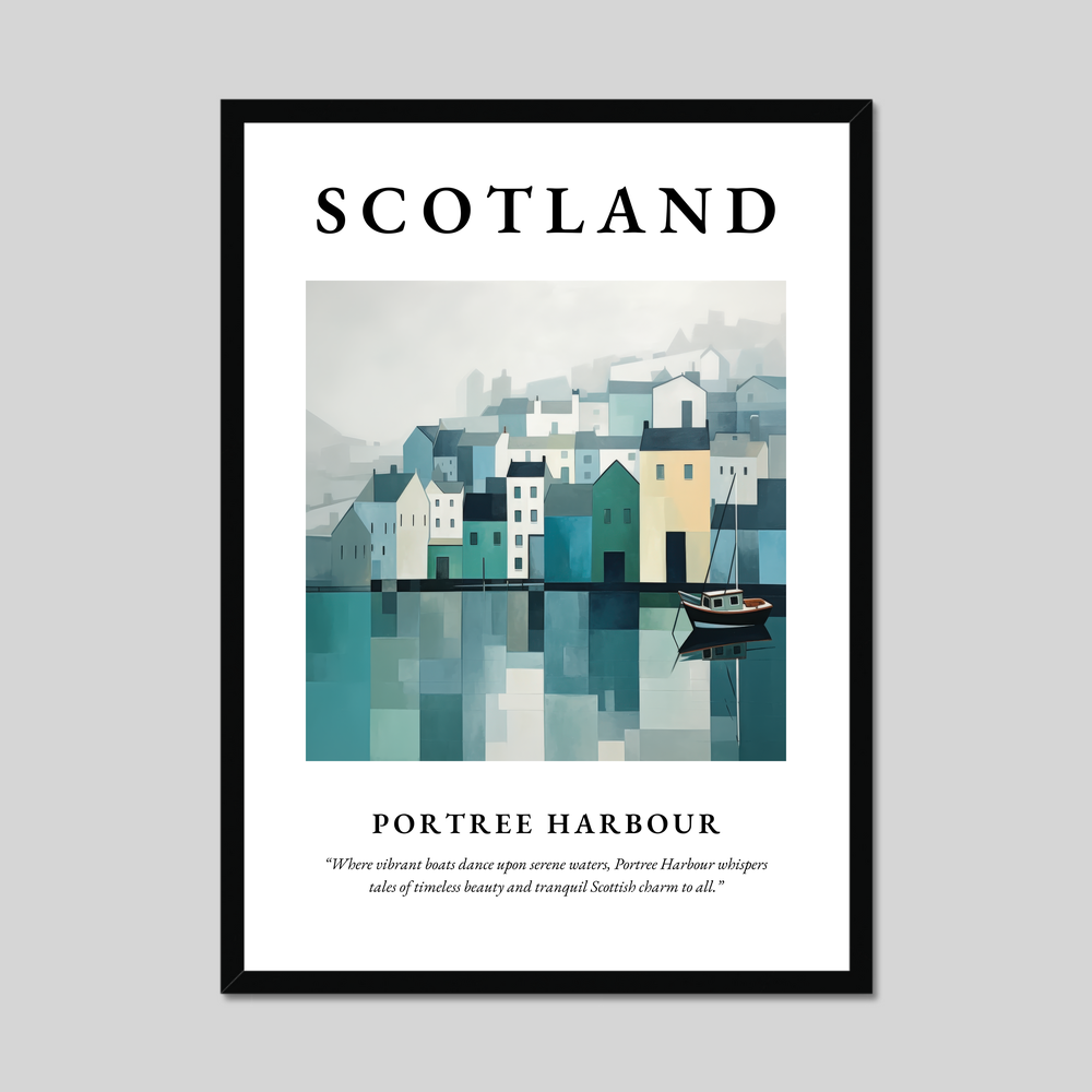 Poster of Portree Harbour, Scotland.