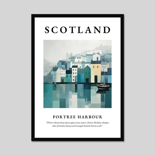 Poster of Portree Harbour, Scotland.