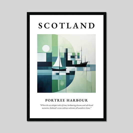 Poster of Portree Harbour, Scotland.