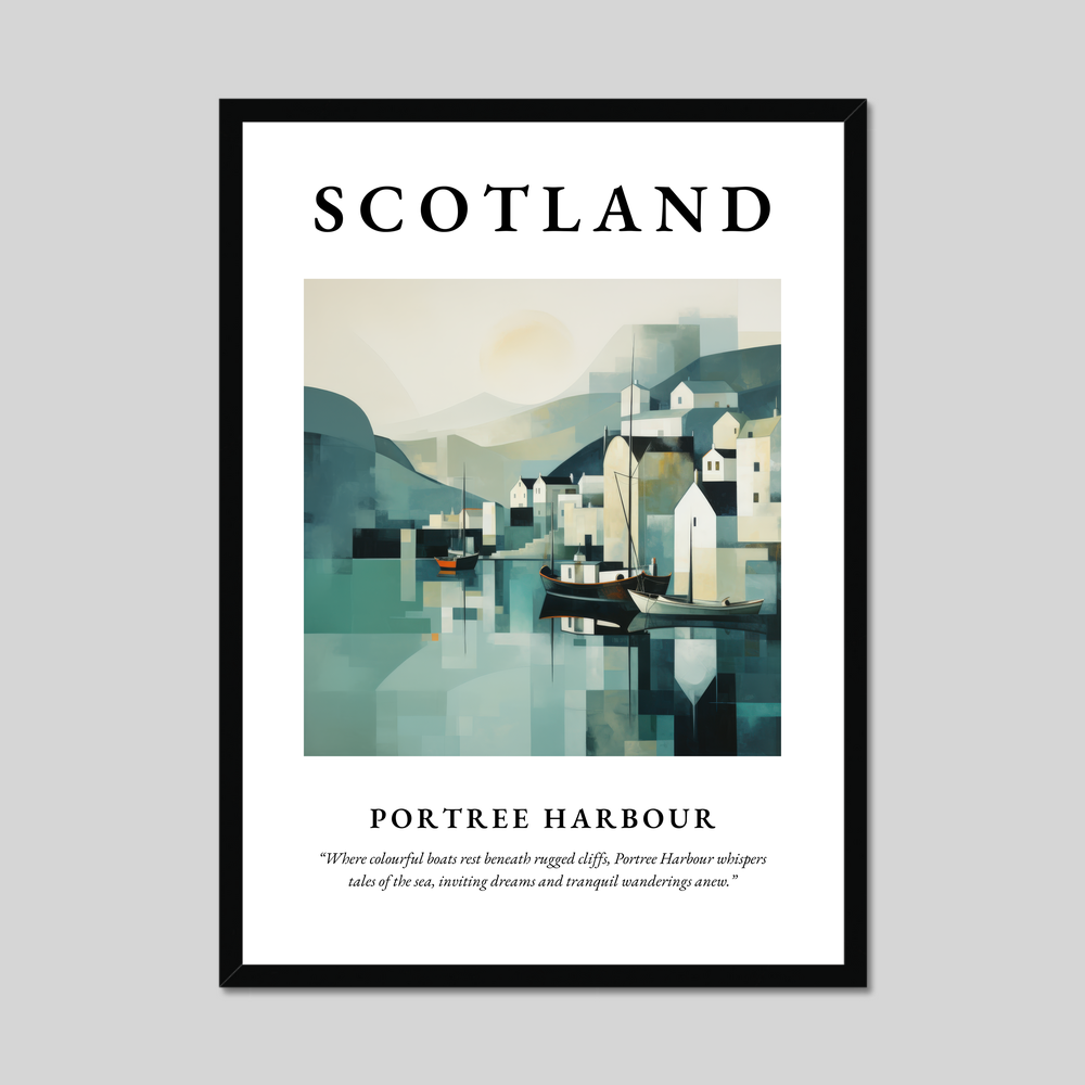 Poster of Portree Harbour, Scotland.