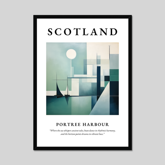 Poster of Portree Harbour, Scotland.