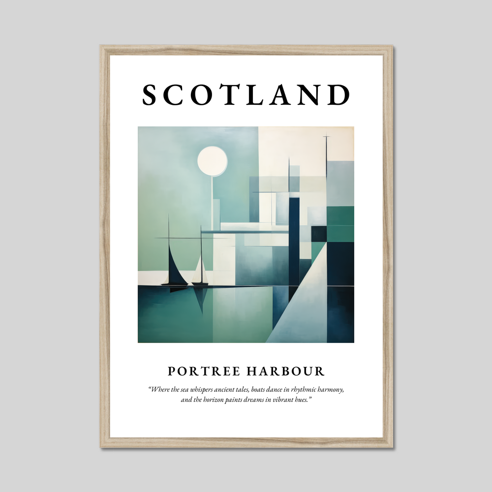 Poster in a natural frame with the word Scotland