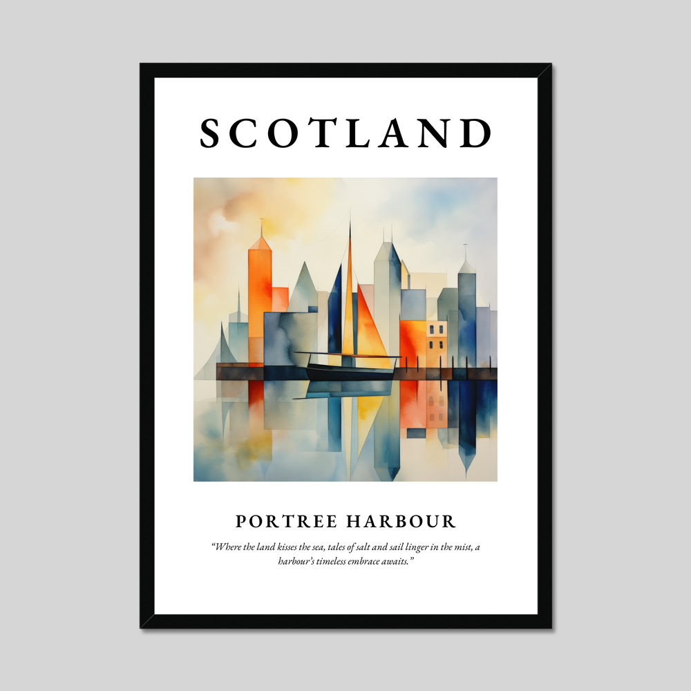 Poster of Portree Harbour, Scotland.