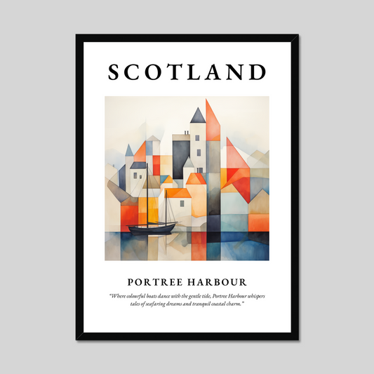 Poster of Portree Harbour, Scotland.