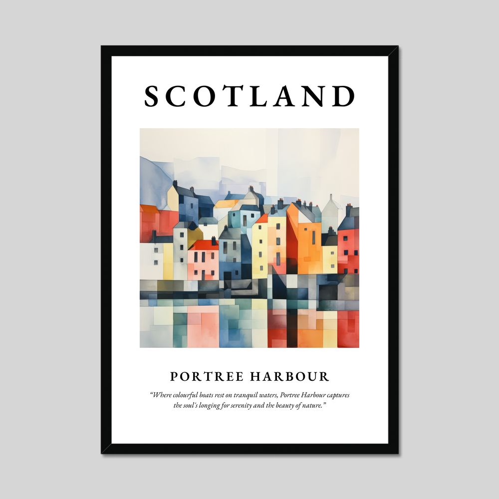 Poster of Portree Harbour, Scotland.